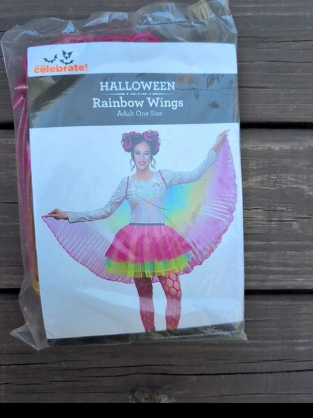 Celebrate! Halloween Rainbow Wings! Rainbow Wings Halloween Costume NWT